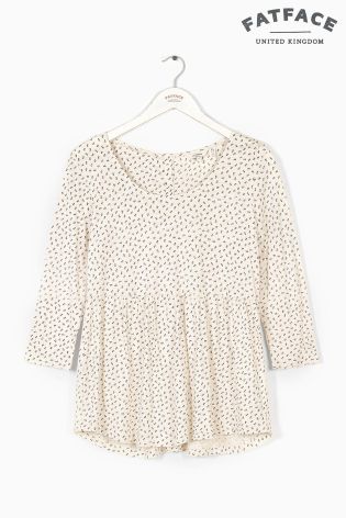 Fat Face Cream Ellen Seed Ditsy Blouse